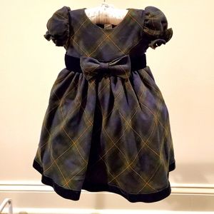 Toddler Green and Blue Plaid Dress